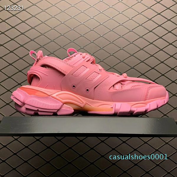 

paris new color pink track 3.0 tess women triple s comfort casual shoes clunky sneaker fashion dad shoe chaussures c01, Black