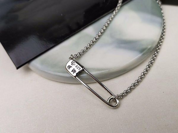 

fashion brand pin cross skull designer necklace for lady design rock punk man and women party wedding lovers gift luxury hip hop jewelry, Silver