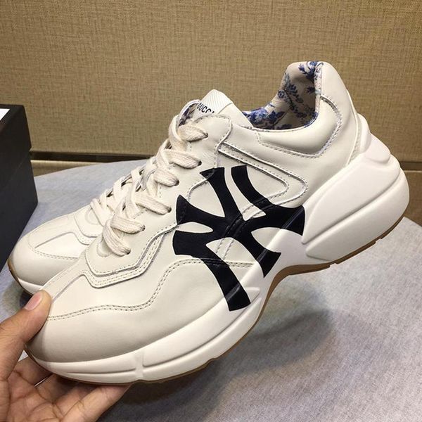 

fast delivery zapatillas hombre mens rhyton sneaker with print mens shoes low sports men shoes autumn and winter fashion sneakers, Black