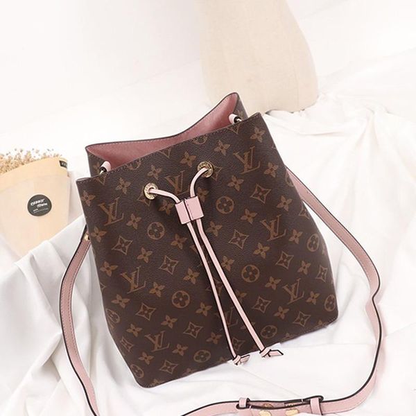 

womens bags luxury type leather bucket bag handbag drawstring lady shoulder bags vintage fashion messenger crossbody bags