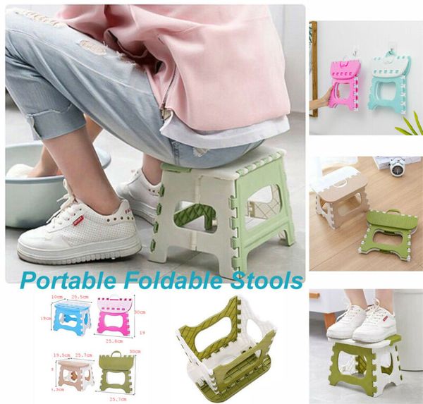 

plastic portable folding stool small chair super load-bearing for adults kids
