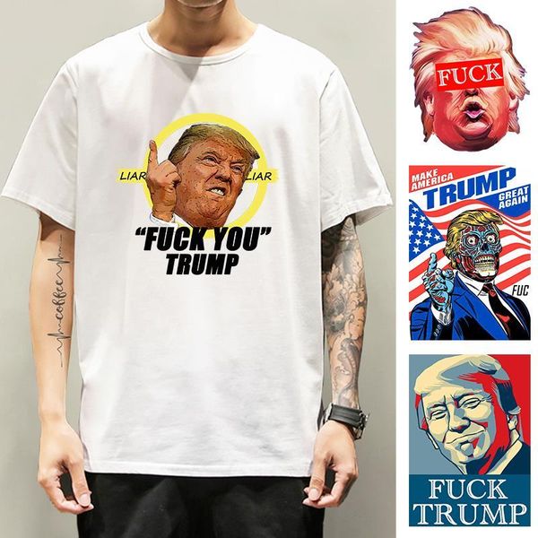 

spoof american t-shirt short-sleeved president funny european male trump female u.s. and trump brand fashion printed clothes tren jhsqc, Black