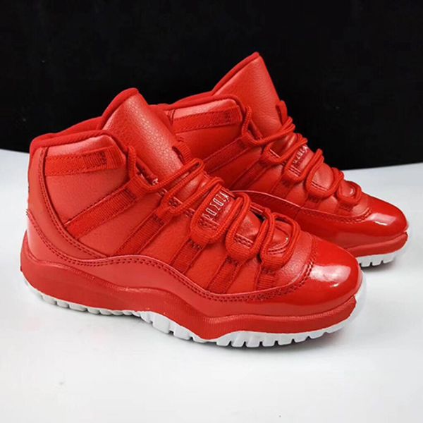 

kids xi space jam basketball shoes big children boys girls preschool 72-10 concord bred black red white sport trainer sneakers