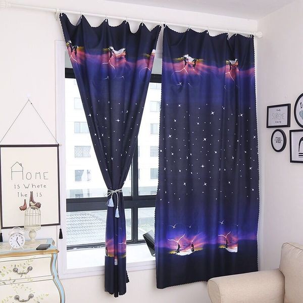 

fashion black-out curtain window curtains for living room bedroom night moon star