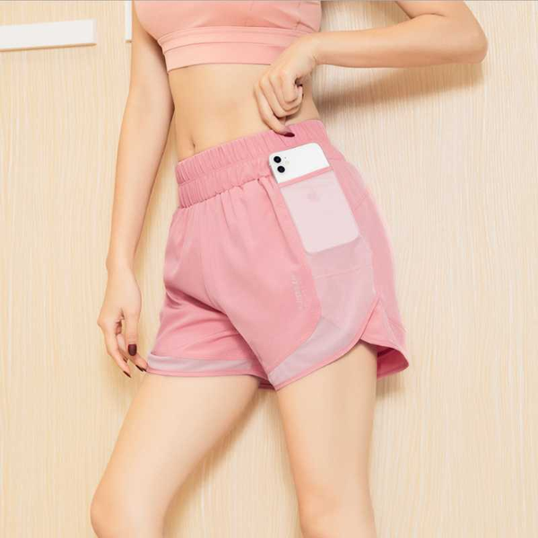 

ef6101 mesh running shorts for women sports shorts yoga athletic gym clothing sports workout training fitness, White;red