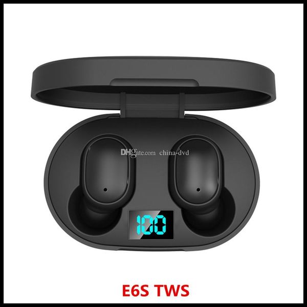 

mini tws wireless earbuds e6s tws headphone hifi sound bluetooth earphone 5.0 with dual mic led display earphones auto pairing pt2009 iwtnf