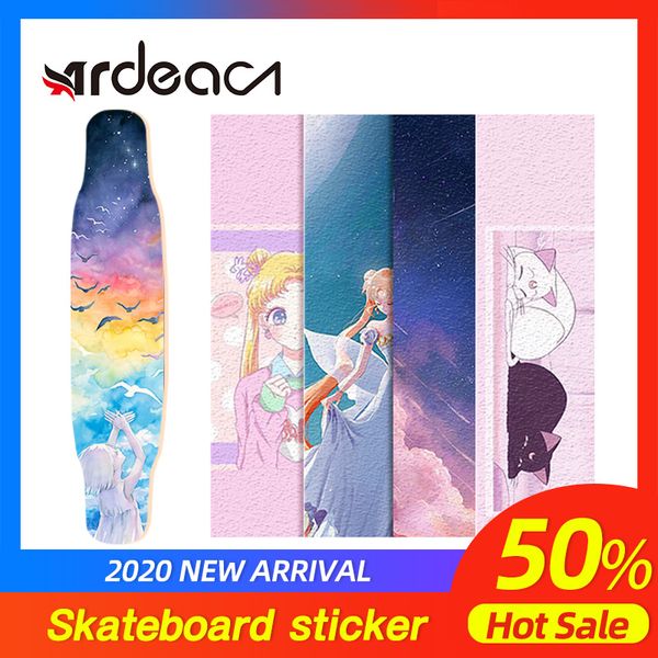 

ardea longboard sandpaper skateboard 122*26cm scooter deck griptape abrasive paper electric double rocker skate board grip tape