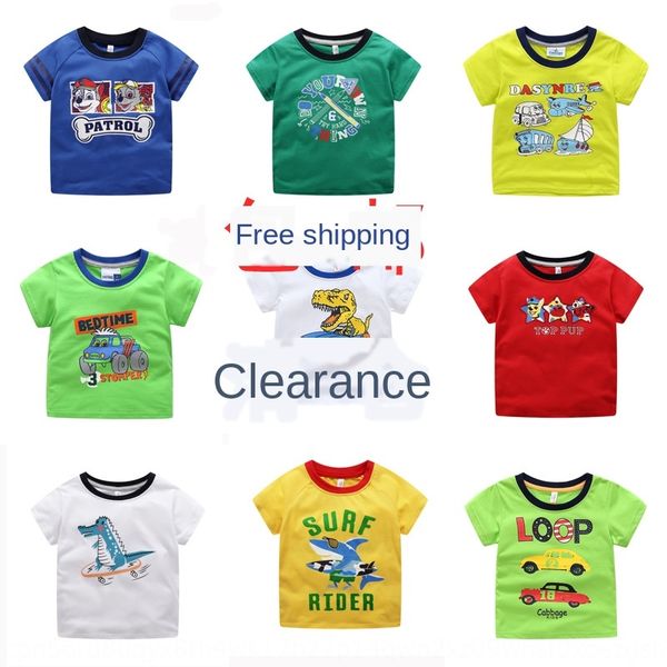

summer clothes boy t-shirt short sleeved boy cotton fashion cartoon baby children's t-shirt doll doll, Blue