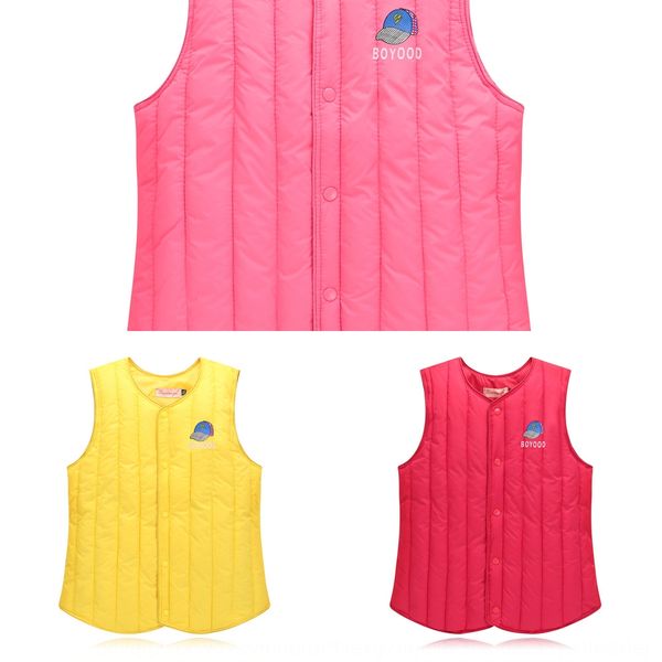 

детские вниз мальчиков и девочек сплошной цвет жилет средних и больших детей просто вниз хлопка жилет хлопка вкладышем, Camo