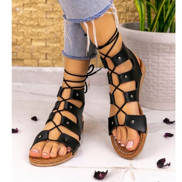 

sandals saline black skin