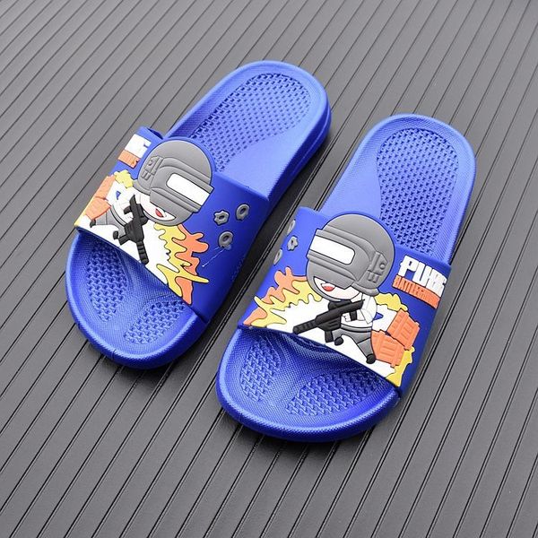 

jv6tk ' summer cartoon eating chicken boy boy baby indoor sand children slippers sandals children' slippers als anti-skid for me, Black;grey