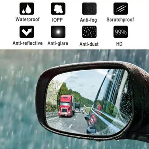 

2pcs car rearview mirror protective film universal anti-fog film anti-dazzle waterproof rainproof rearview mirror protective film dhl