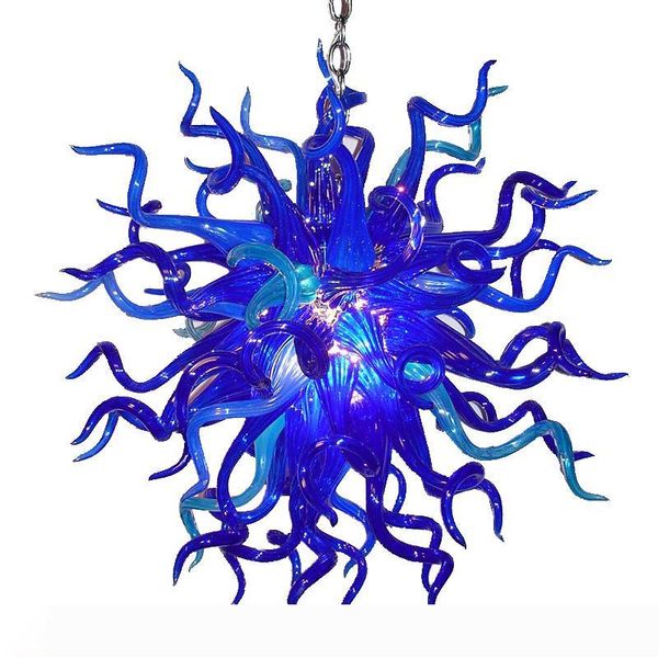 

modern art decor blue colored blown crystal chandeliers lamp murano glass chandelier for home decoration