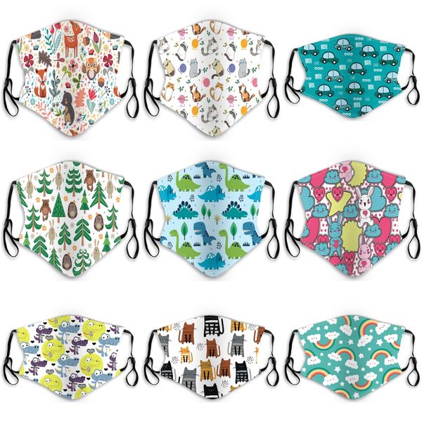 

fashion washable face mask small daisy er 4 layers folding reusable dust mouth particulate protective ice silk cotton masks#746