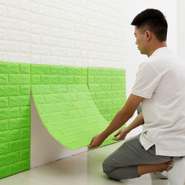 

wallpaper self-adhesive bedroom warm 3d wall sticker wallpaper foam brick waterproof moisture-proof wall decoration sticker