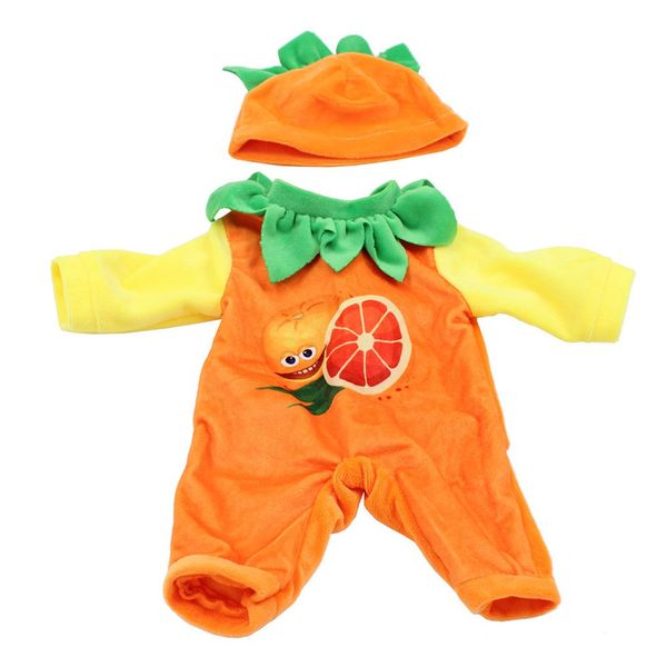 

18 inch doll clothing lovely outfit set girl doll toy cute fruit pattern clothes renorn baby dolls wear children gifts