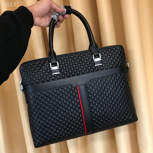 

fashion business handbag high capacity tote fashion handbags black leather business lapmen portable designer handbags type6