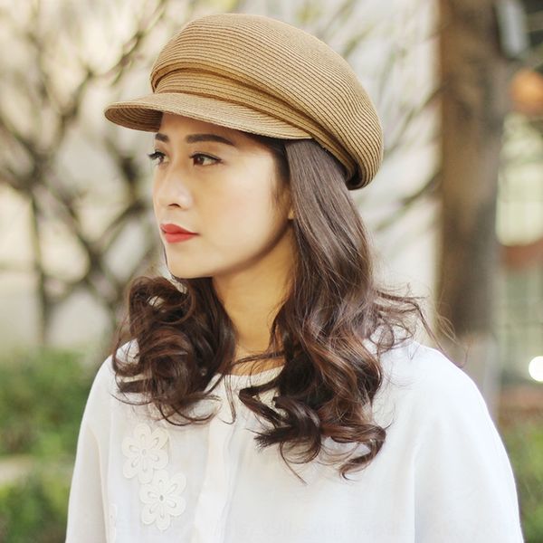 

stall beret sun octagonal korean octagonal travel holiday cap beret straw hat sunshade hat, Blue;gray