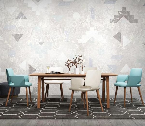 

modern wallpaper 3d retro floral pattern abstract indoor living room sofa bedroom kitchen decoration mural wallpaper