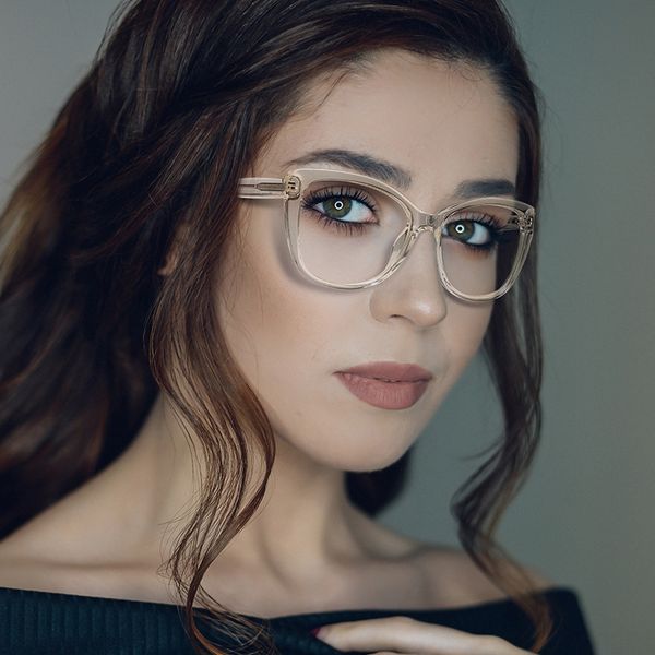 

2019 new export tr90 ultra light frame men's and women's fashion myopia glasses frame plain glasses 2005, Silver