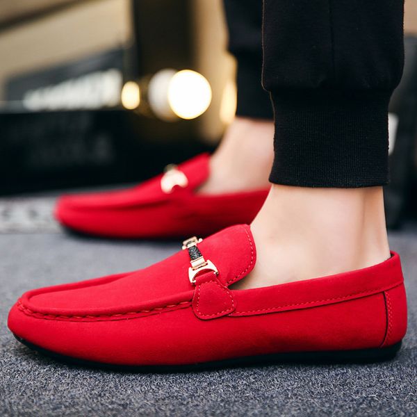

spring men casual shoes fashion peas driving male shoes lazy men sneakers slip on loafers man walking footwear big size 46 cx200803, Black
