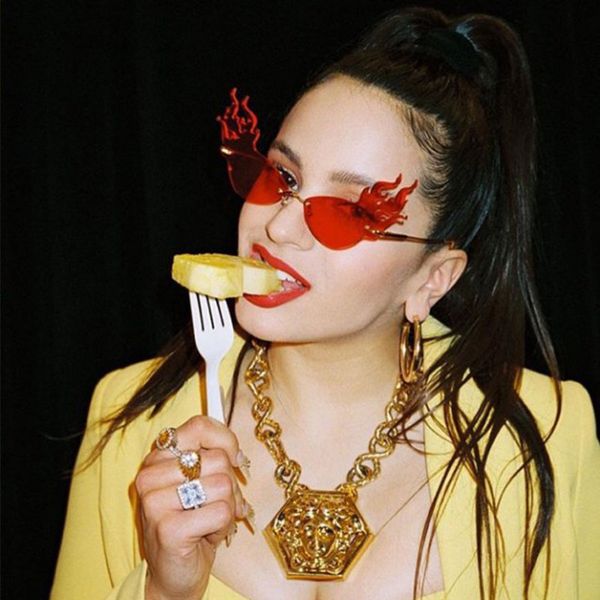 

streetwear fire flame sunglasses rimless wave sun glasses for women vintage narrow glasses eyewear, White;black