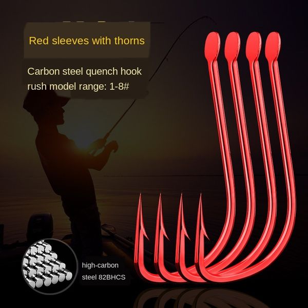 

bulk red sleeve thin with barbed hook no barbed hook competitive black pit high carbon steel high carbon steel fishingfishing