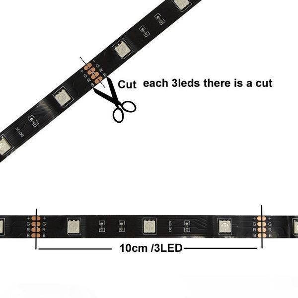 

rgb led strip light 5050 smd 5m 10m 15m rgb light strip ip20 led flexible tape+rf touch controller+led ribbon 12v power adapter