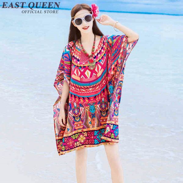 

boho shirt boho kimono mexican embroidered blouse beach coverup chic dress style sundress 2278 yx, White