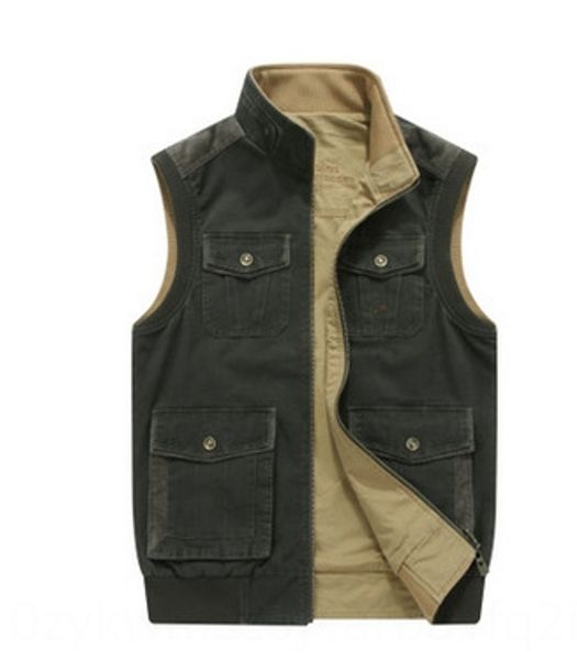 

f0t4w 2020 autumn vest men's multi-pocket double-sided casual for men 9959 2020 autumn coat vest men's multi-pocket double-sided c, Black;white