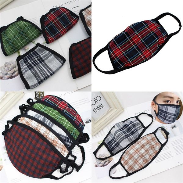 

хлопок plaid полосатого лицо маски солнцезащитных масок для лица зима ветроломных полос mascarilla моющегося reusables мода зима завод прямы