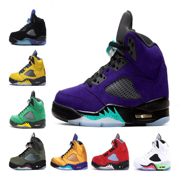 

2020 новое прибытие 5 5s мужские ботинки баскетбола alternate винограда огонь красный свежий принц мичиган орегона макает mens тренер спорти