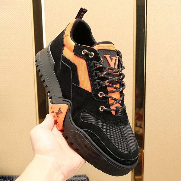 

luxury mens shoes casual design outdoor walking hiking sneaker breathable chaussures pour hommes sports style fashion shoes mens footwears, Black
