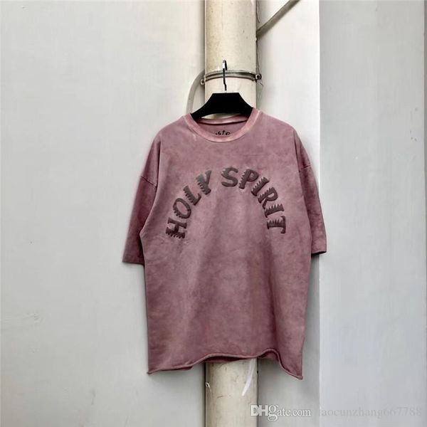 

2019ss kanye west t shirt trust god t-shirt kanye sunday service holy spirit cpfm t shirts summer style tee, White;black