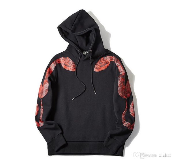 

brand new mens big snake printed hoodies fashion designer hip hop street sport black pullover sweatshirt yyde58