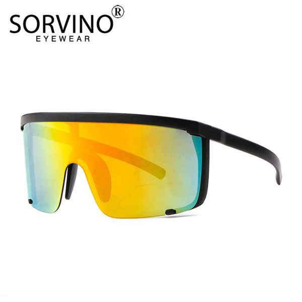 

sorvino designer oversized visor shield sunglasses women men brand hood goggles big flat 90s mask sun glasses shades sp144, White;black