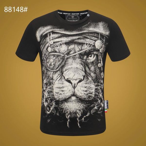 

20fw women mens designer t shirts luxury phillip plain t shirt summer homme off monc white skull superme tee hoodie tracksuits 18, White;black