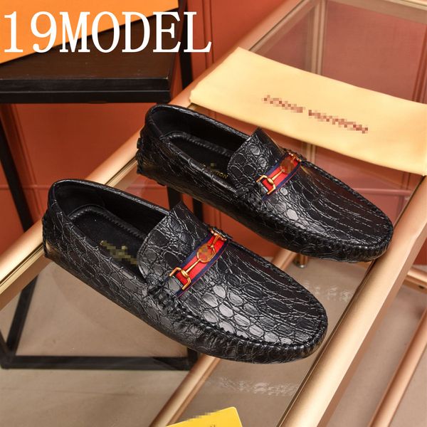 

new trend 2020 design men casual shoes rubber bottom loafers moccasins men luxurious brands mens plus sizes shoes anti slip drive men shoes, Black