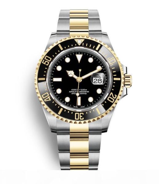 

2019 новый водонепроницаемый luxury glide замок застежка sea-dweller 44мм мужские часы дизайнера автоподзаводом механические керамическая ра, Slivery;brown