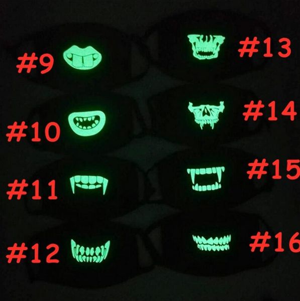 

женщины мужчина маска хлопок многоцелевой luminous аксессуары маска для взрослых halloween party маски скелет пыл череп половина face mask d, Blue