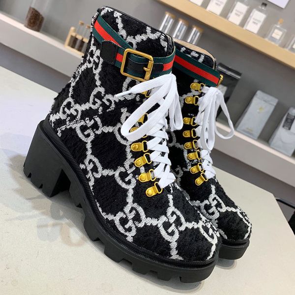 

2020 f10 high top lace-up нескользящие толстые soled женская обувь моды кожа кроссовки дизайнерские женщин сапоги высокого качества повседне, Black