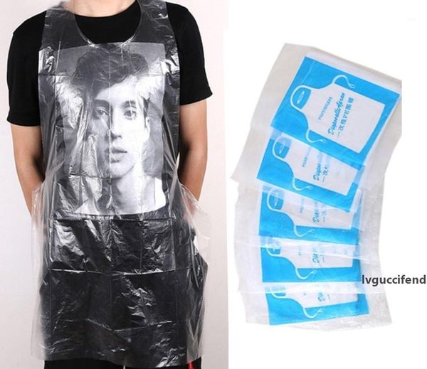 

100pcs disposable apron transparent waterproof oil proof kitchen cooking painting apron for household kitchen decoration1