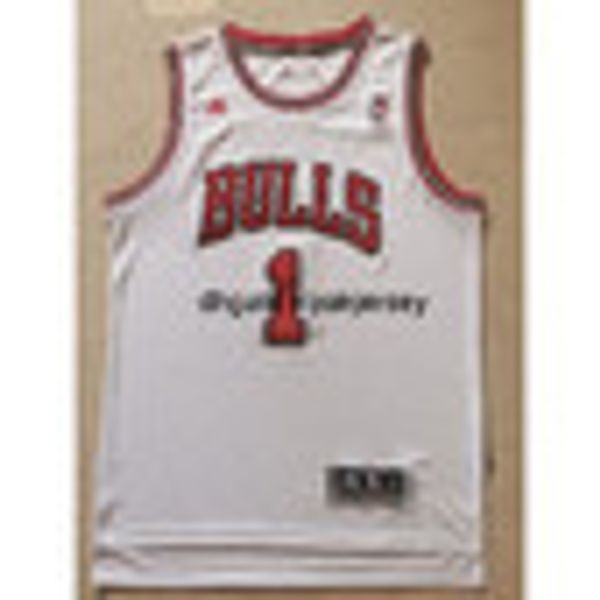 

дешевые баскетбол джерси 1 лос / derric rose white top трикотажные мужские жилет сшитые майки для баскетбола, Red