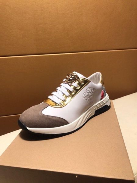 

2020r luxury limited edition men's leather printed low-lace up casual shoes, large size fashion outdoor sports shoes1, Black