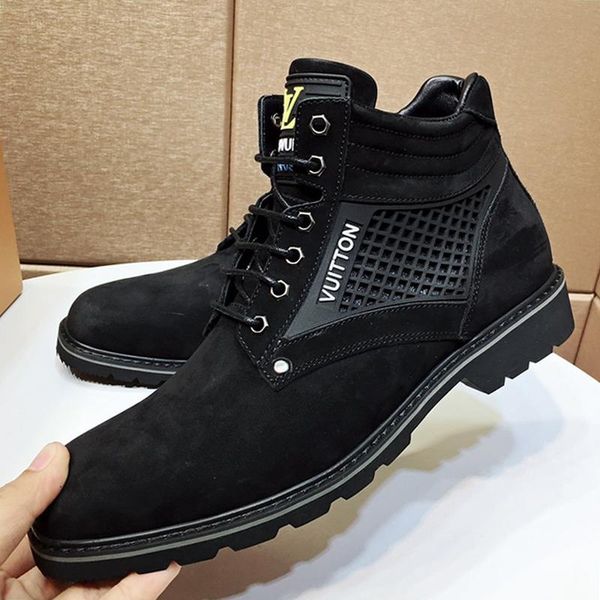 

fashion mens shoes boots chaussures pour hommes breathable mens shoes fashion type oberkampf ankle boot zapatos de hombre martin boots l566, Black