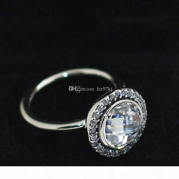 

f высокое качество 100% 925 sterling silver brilliant наследство кольцо с clear cz европейский pandora стиль ювелирные изделия шарм, Golden;silver
