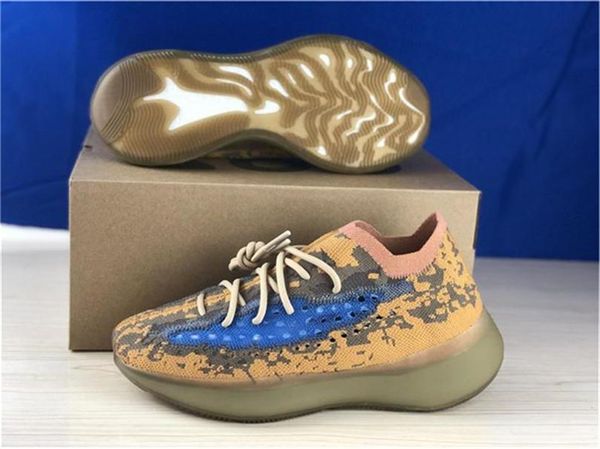 

highest 380 blue oat outdoor shoes 380s men women kanye west wave runner 3m reflective shoes sports 0q0, Black