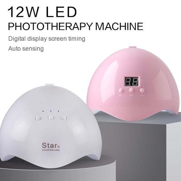 

arte clavo 12w nail dryer machine uv led lamp portable micro usb cable home use uv gel varnish dryer 12 leds lamp nail art tools