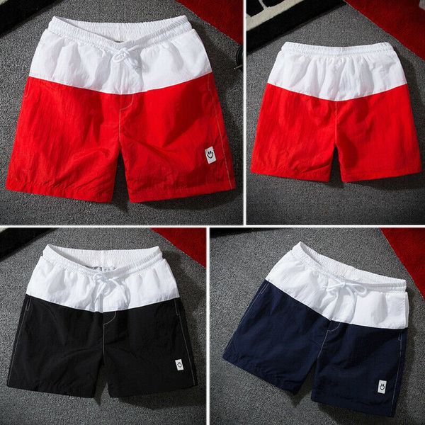 

men sports training exercise bodybuilding summer shorts workout fitness gym short pant, White;black