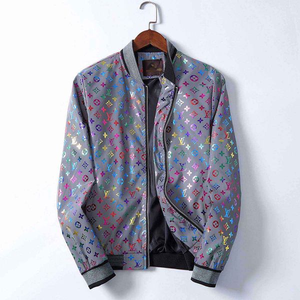 

2020ss european station new product trendy jacket printing long-sleeved designer black and white medusa jacket loose stand collar, Black;brown